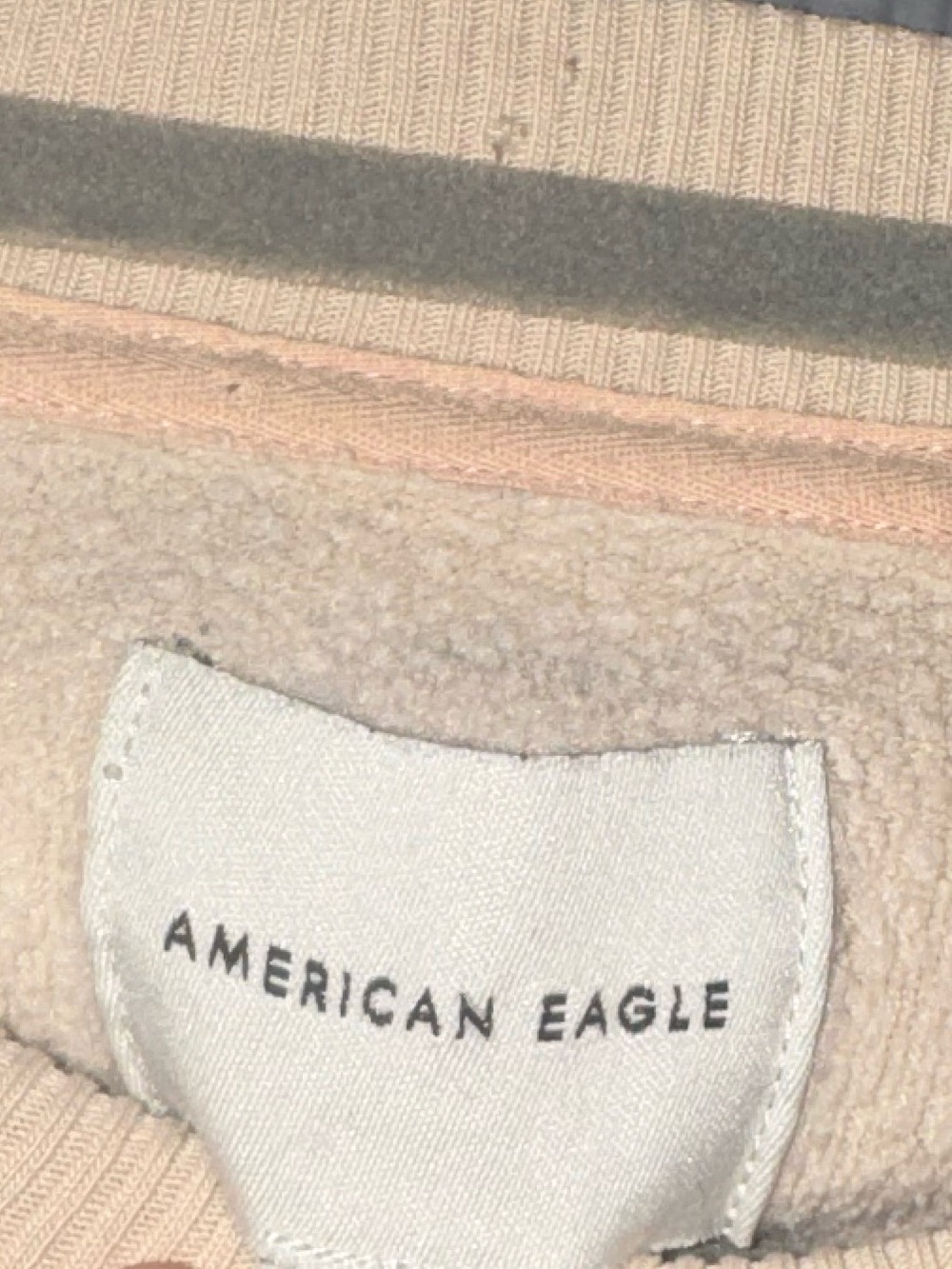 American Eagle Outfitters Light Cream Crewneck Sweatshirt - Picture 4 of 5